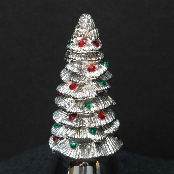 Silver Christmas Tree Bell 1998 - Collectible with Box - Picture 2 of 7